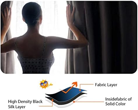 BellaHills Super Soft Thermal Insulated Eyelet Blackout Curtains for Bedroom with Two Matching Tie Backs 66 x 90 Drop Inch Black 2 Panels