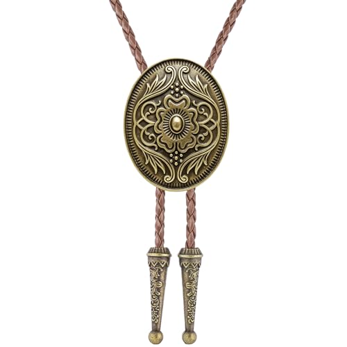 Image of Jeilwiy Bolo Tie for Men, Western Bolero Tie Cowboy Ties Native American Cowgirl Bolo Tie Accessories for Men Women