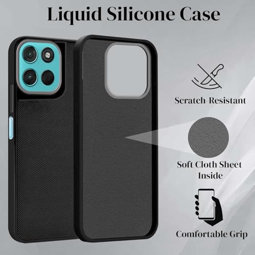 Image of Jkobi Rubberised Back Case Cover for Motorola Moto G67 Power | G57 Power (Textured Grip Design | Micro-Fiber Cloth Inside | Slim and Light Weight | Soft Touch and Feel)