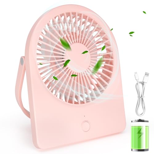 WD&CD Mini ventilateur de bureau USB silencieux à 3 vitesses - Ventilateur de table portable pour...