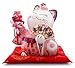 WQQLQX Statue Glückliche Katze Piggy Bank Chinesische Statue Puppe Handköpfe Keramik Skulptur Ornamente Wohnaccessoires Tier Dekoration Zubehör Kollektion Figuren Skulpturen