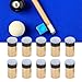 REXVTNS 10pcs Billiards Cue Tips | Screw - On PU Leather & Copper Tips for SnookerPool | Sturdy Replacement Parts | Enhanced Ball Control & Protection (10MM)