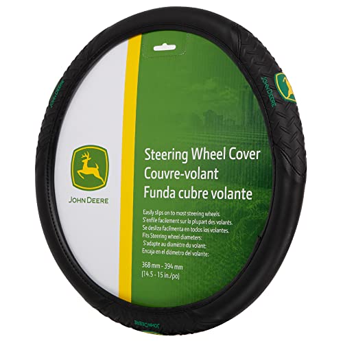 Plasticolor 006328 Diamond Plate Grip Style John Deere Steering Wheel Cover,Multi-Colored #TOP2
