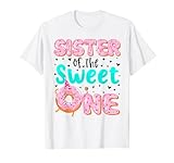 Sister of The Sweet One First Birthday Matching Family Donut T-Shirt