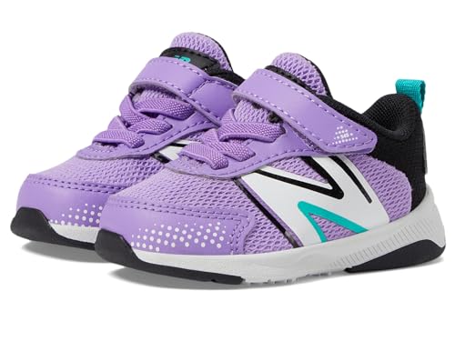 New Balance Baby Dynasoft 545 V1 Bungee Lace with Top Strap Running Shoe, Purple Fade/Black, 3 US Unisex Infant