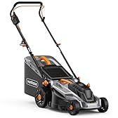 VonHaus Lawnmower 1800W – Electric Corded Lawn Mower for all Types of Grass – 52L Collection Bag, 430mm Working Width, 12m Cable, Foldable Height Adjustable Handlebar, 5 Depth Settings, Carry Handle