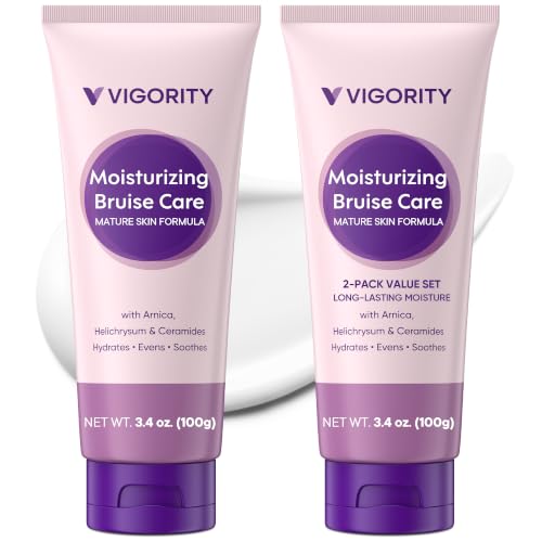 Vigority Arnica Bruise Cream: Arnica Cream for Bruises, Fragile &amp; Mature Skin with Vitamin K, Helichrysum &amp; Ceramides - Moisturizes, Comforts &amp; Supports Thin Skin - Non-Greasy Formula - 6.8oz