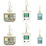 CWVHQ 3 Pairs Gamer Earring Statement Unique TV Dangle Earrings Game Lover Jewelry Gift for Her Game for Women (Game)