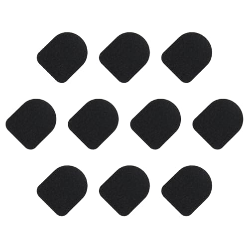 sourcing map Gloves Touch Screen Sticker 1" x 4/5" Ultra High Sensitivity Flexible Carbon fiber Ultra Thin Stickers Black for Gloves, 32 Pcs(10 In 1)