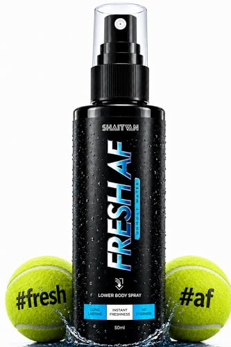Image of Fresh AF Men's Hygiene Spray for Intimate & Lower Body Odour Control - 750 Sprays | Barely There Anti-Bacterial, pH Balanced with Aloe Vera | Pre Workout & Post Gym Freshness Spray | Sweat Protection (Unholy Water)