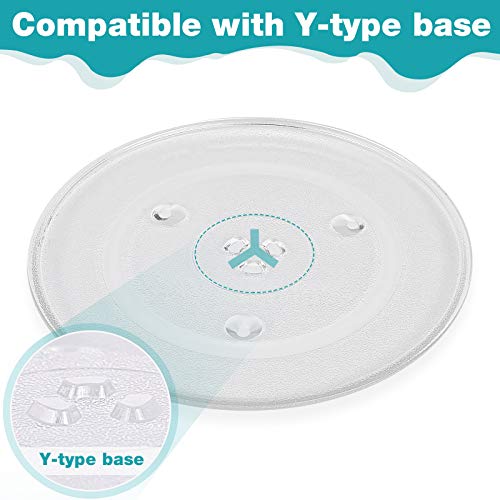 Gemroom 10.6" Microwave Turntable Plate Replacement For Ge, Panasonic, Farberware, Toshiba, Haier 10 5/8 Inch Replacement Microwave Glass Plate, Also For High Pointe Rv Microwave Plate Replacement #TOP2