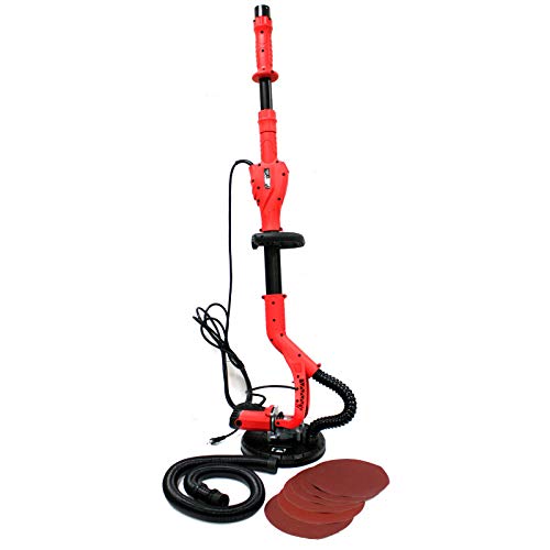 5 Speed Electric Swivel Drywall Ceiling Handheld Sander 6FT Pole & Paper,Jikkolumlukka