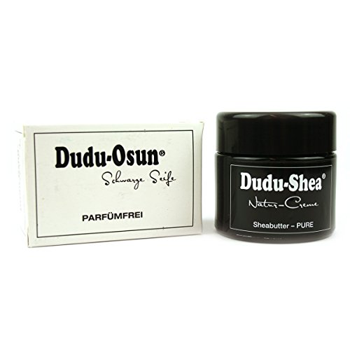 Dudu-Osun Pure - Set de 1 crema natural de manteca de karité pura 100 ml + 1 jabón negro sin perfume de 150 g Cover