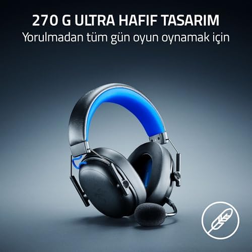 Razer BlackShark V3 X HyperSpeed for PlayStation - Kablosuz E-spor Kulaklığı - Ultra Hafif 270g - Sürücüler 50mm - Çıkarılabilir mikrofon - HyperSpeed 2,4 GHz & Bluetooth - PS5/PC | Siyah - Görsel 7