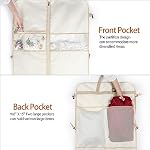 Zilink Wedding Dress Bag Long Garment Bag 72" Gown Bag for Traveling Trifold Bridal Garment Bag with Accessory Pockets and Adjustable Buckles for Wedding dress, Prom Evening Gown [Upgraded Version]