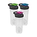 Price comparison product image Invero® Set of 3 Sports Shaker Bottles 750ml with Air-Tight Snap-Lock Closure, Bottle Mixer Ball Blender Whisk Ideal for Protein Shakes, Smoothies and More