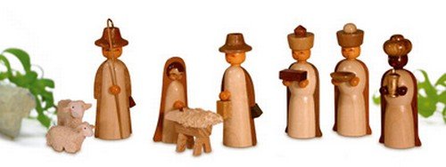 Chiffre miniature non peint Erzgebirge 4,5cm de Rudolphs Schatzkiste