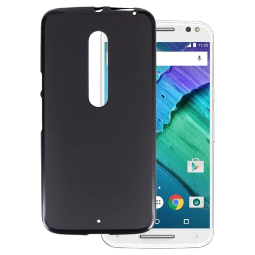 OAGELIM Case Compatible with Moto X Pure Case Shockproof TPU Soft Flexible Gel Protective Phone Cover with Anti-Scratch & Military-Grade Anti-Drop (Black)