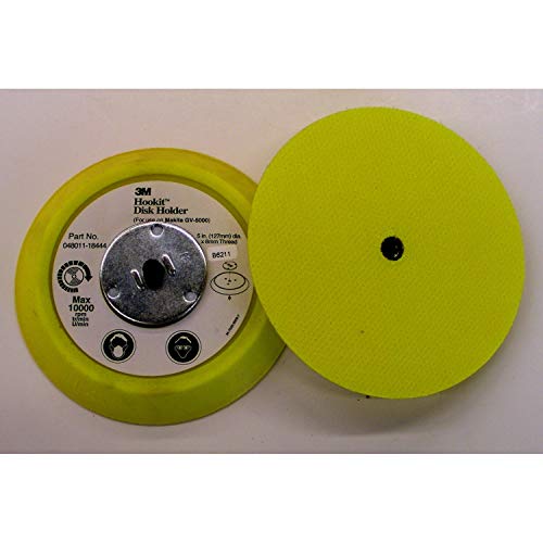 Cubitron 3M Hookit Disc Pad Holder 18444, 5 in, Yellow