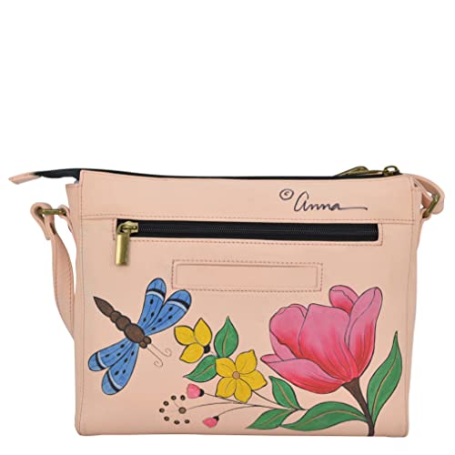Image of Anna by Anuschka Women's Hand-painted Women's Genuine Leather Slim Medium Crossbody