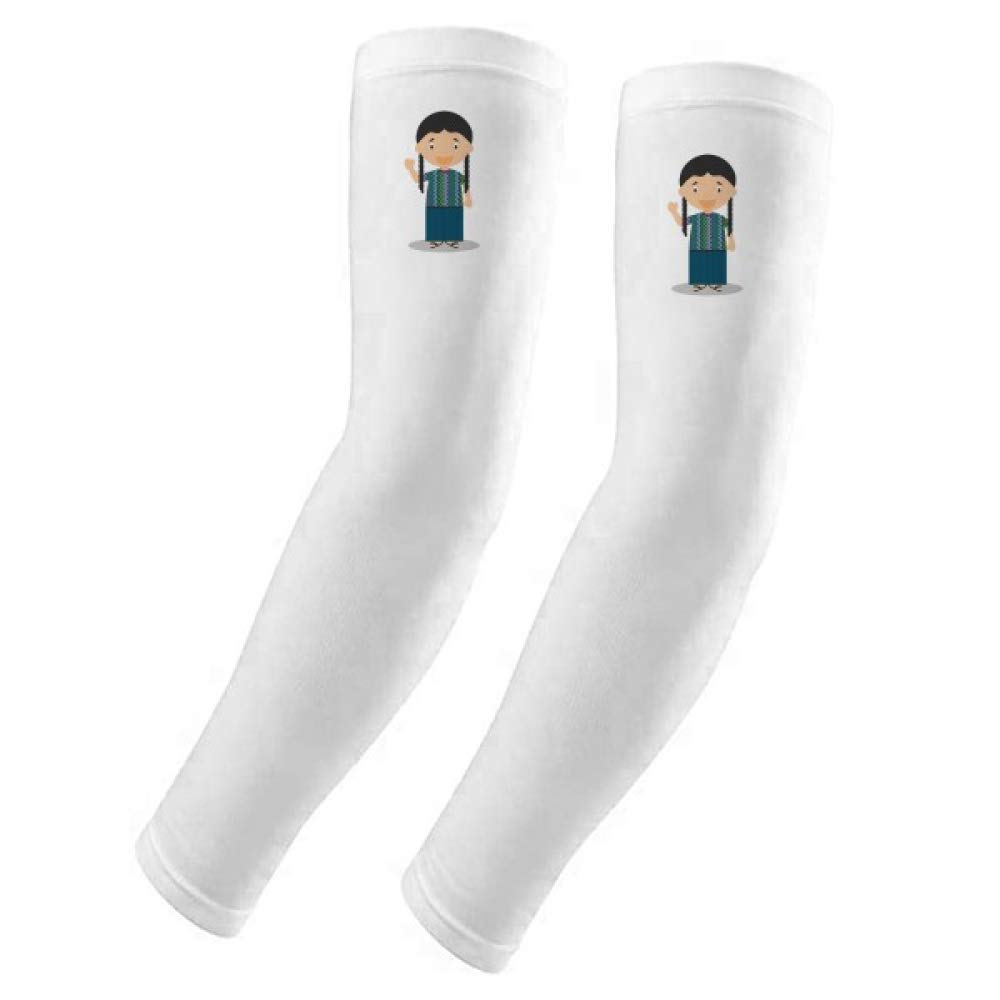 Protection solaire UV bras : manches bande dessinée Longue queue de cochon Guatemala DIYthinker