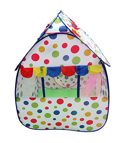Image of Homecute Foldable Pop Up Hut Type Kids Toys Jumbo Size Play Tent House for Boys and Girls. (Big Size White-Printed)