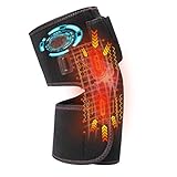 Knee Heating Pad for Pain Relief Men Women,Heated Pad Vibration Massager Foot for Muscles Pain Relief,Rechargeable Infrared Knee Heating Wrap for Knee Injury,Cramps Arthritis Recovery