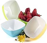 Cuencos de plástico seguros para alimentos para tu familia: no nos gusta el pensamiento de toxinas en nuestros alimentos. Nuestros cuencos de plástico son libres de BPA y aptos para alimentos, por lo que puedes calentar y congelar tu comida sin ninguna preocupación. Fabricado con material no tóxico, nuestros cuencos de plástico son completamente seguros para ti y tus hijos.