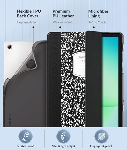 Image of MoKo Case for Samsung Galaxy Tab A11+ Plus 11 inch 2025, Notebook Black