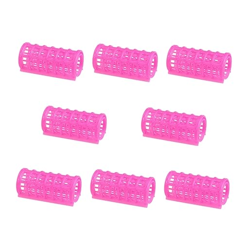 VALICLUD 8pcs Set Double Layer Hair Rollers Set for Women Self Holding Plastic Curlers for Salon Styling for Waves Retro and Bangs Middle Random Colors Random Color
