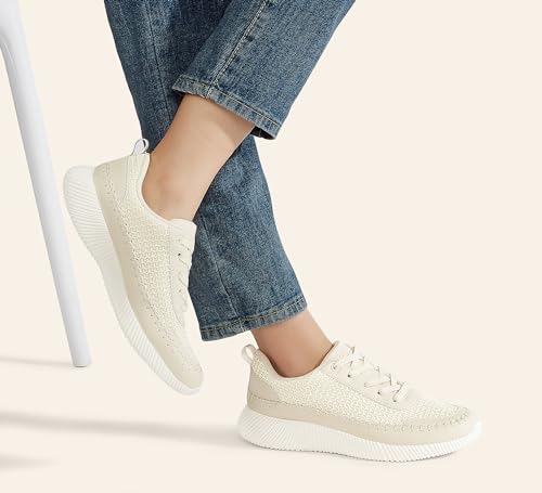 Image of BELOS Women's Glitter Shoes Sparkly Lightweight Metallic Sequins Tennis Shoes Casual Retro Braided Walking Shoes