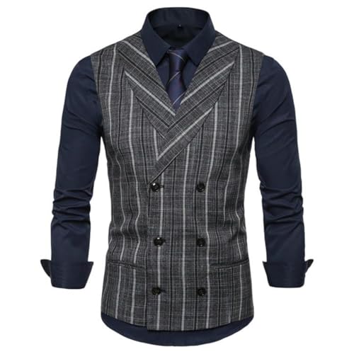 Chaleco de un solo pecho para hombre casual en tejido suave de algodón