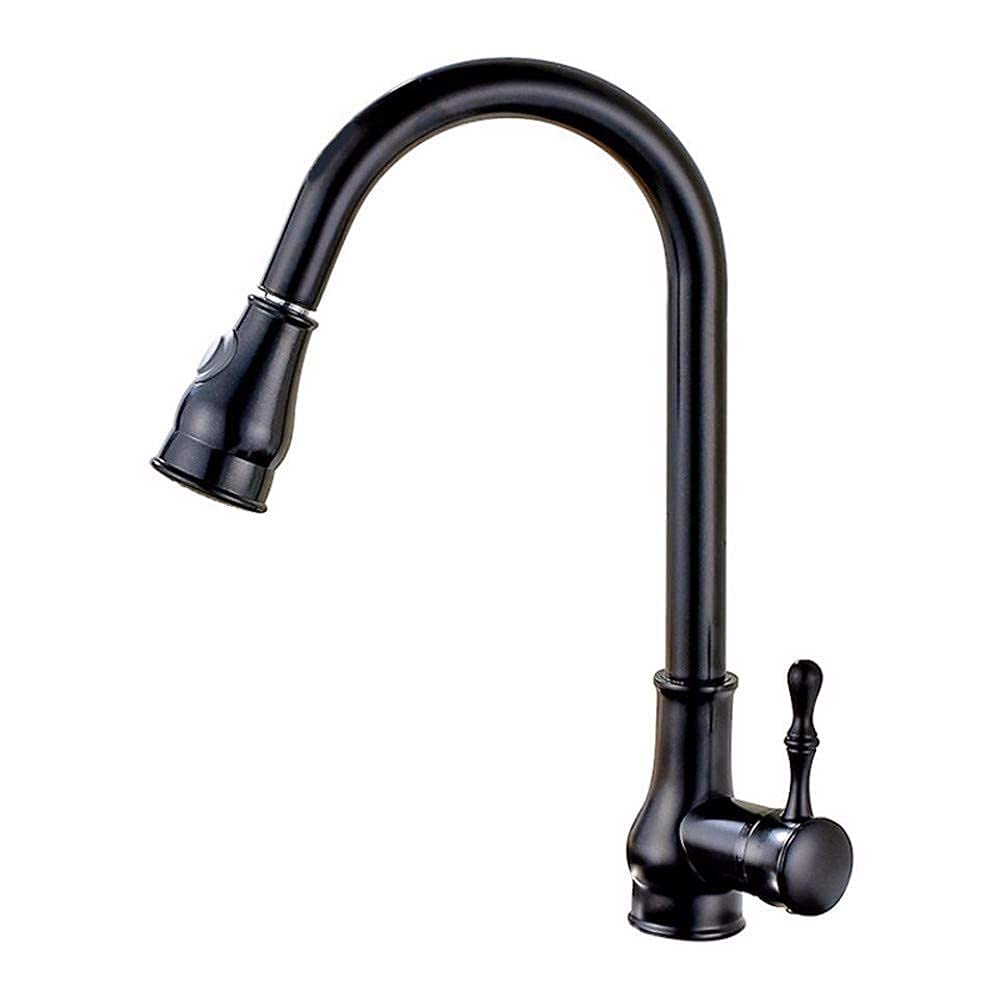 Robinet d'évier rotatif avec douchette extractible pour eau chaude et froide