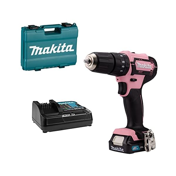 Makita Akku-Schlagbohrschrauber 12V max. in pink / 2,0 Ah, 1 Akku + Ladegerät HP333DSAP Rosa