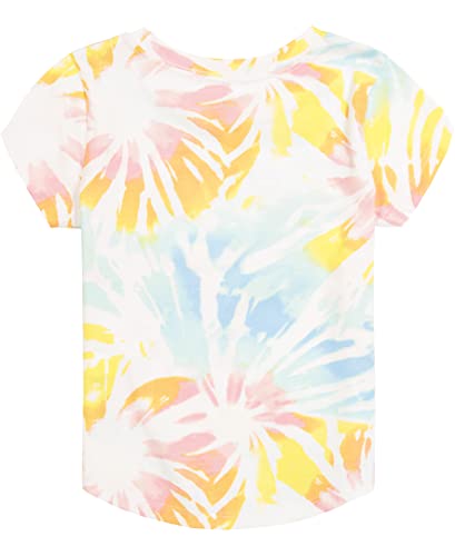 Nautica Girls' Short Sleeve T-shirt With Fun Graphic Design, Cotton Tee With Tagless Interior, Palm Tie-dye, 52