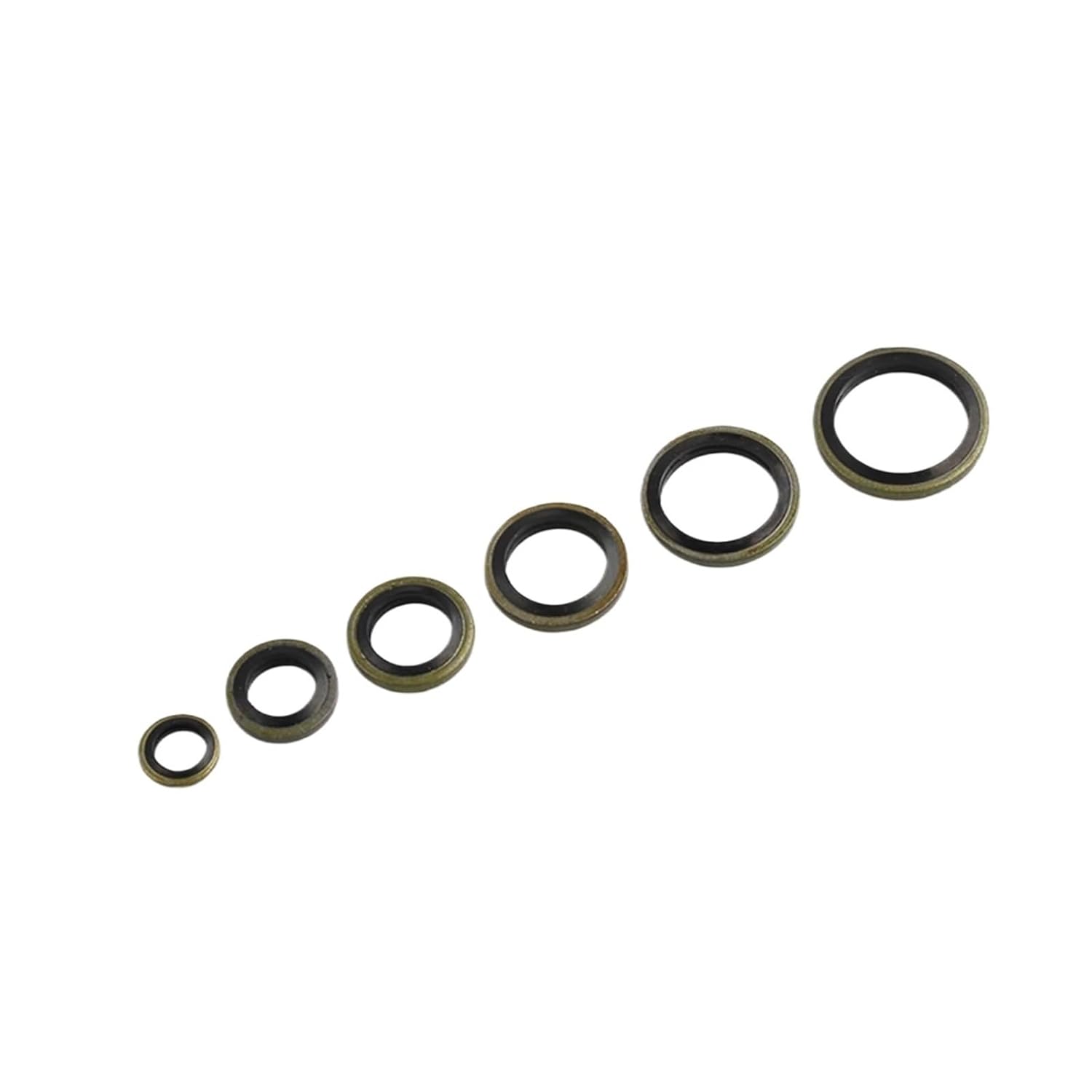 100Pcs Galvanized Combination Washers Flat Gasket Metal Steel Washers for Sump Plugs Hydraulic Fittings Car Marine Engine