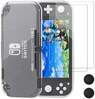 REDTRON Etui ochronne na Nintendo Switch Lite, komfortowe etui z tworzywa TPU z osłoną ekranu ze szkła hartowanego i nakładkami na kciuk do konsoli Nintendo Switch Lite 2019