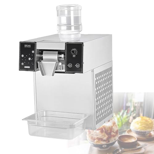 Afeitadora de hielo comercial de copo de nieve, construcción de acero inoxidable, velocidad ajustable, ideal para barras de aperitivos y servicio de alimentos