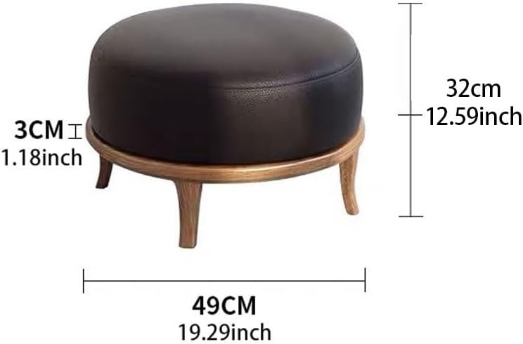 Foot Stool Round Shoe-Changing Stool, Nordic Door Stool, Living Room Sofa Stool, Suitable for Coffee Table, Bedroom, Farmhouse Entryway Bench