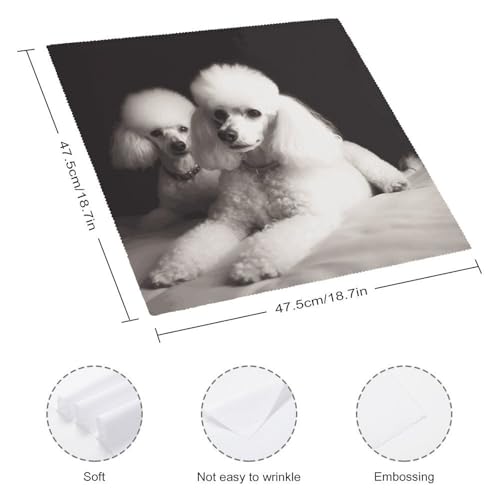 Servilletas de Tela French Poodle 18.7x18.7 in 4 Piezas miniatura 2