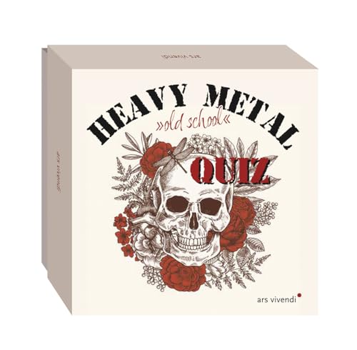 ARS VIVENDI Heavy Metal-Quiz – 66 Quizkarten über Bands, Songs & Metal-Geschichte | Musik-Quizspiel mit Anleitung | Geschenk für Metalheads & Rockfans