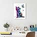 Ypxzzj Framed Butterfly Cat Canvas Wall Art & Decor for Cat Lover Gifts,Wall Decor for Women Girls Bedroom Toddler Baby Room decoration,Cute Kitten Poster for Nursery Home Decor(16''x12'')