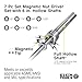 Klein Tools 647M Tool Set, Made in USA, Magnetic Nut Drivers Sizes 3/16, 1/4, 5/16, 11/32, 3/8, 7/16, 1/2-Inch, 6-Inch Hollow Shafts, 7-Piece
