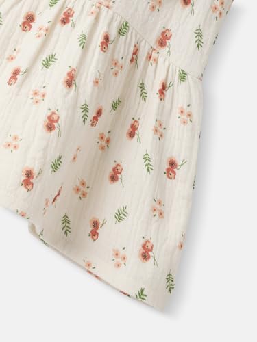 Image of Nautinati Girls' Floral Cotton Lace Dress White