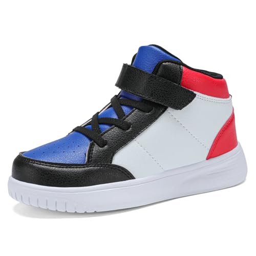 Image of Kids Sneakers Boys Running Shoes Girls High Top Casual Lightweight Classic Adjustable Strap Sneakers
