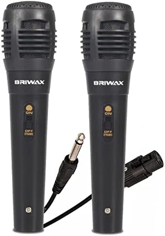 Kit 2 Microfone Dinâmico Profissional Com Fio 5 Metros Cabo P10 p...