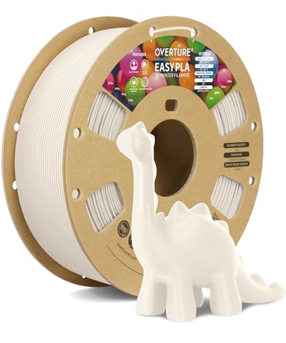 OVERTURE Easy PLA 1.75mm 3D Printer Filament, Easy to Print, 1 kg Cardboard Spool (2.2lbs), Dimension Accuracy +/- 0.03mm, Fit Most FDM (Easy Beige)