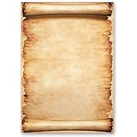 Papel de carta Antiguo & Historia PERGAMINO - 20 Hojas formato