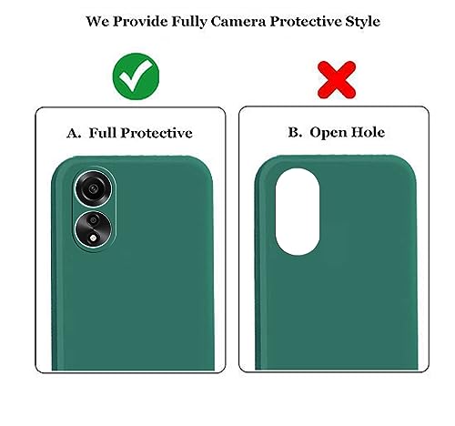 Image of A rtistque Back Cover Case for Oppo A78 5G with Camera Protection | Shockproof TPU | Stylish Protective Design | Slim Fit | Ultra Matte | Oppo A78 5G Back Cover - Green