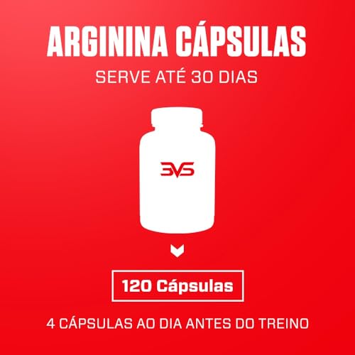3VS Nutrition Combo 3 Potes da Arginina Pura 120 Cáps cada